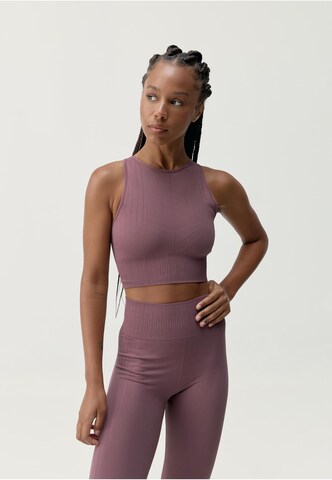 Born Living Yoga Top 'Nawal' in Lila: voorkant