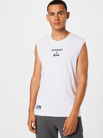 Maglietta 'Corporate' di Superdry in bianco: frontale