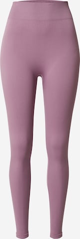 Coupe slim Pantalon de sport Hunkemöller en violet : devant