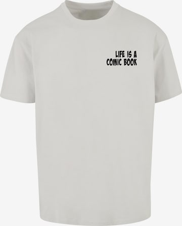 Merchcode Shirt 'Book Comic' in Grey: front