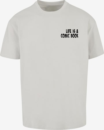 Merchcode Shirt 'Book Comic' in Grau: predná strana