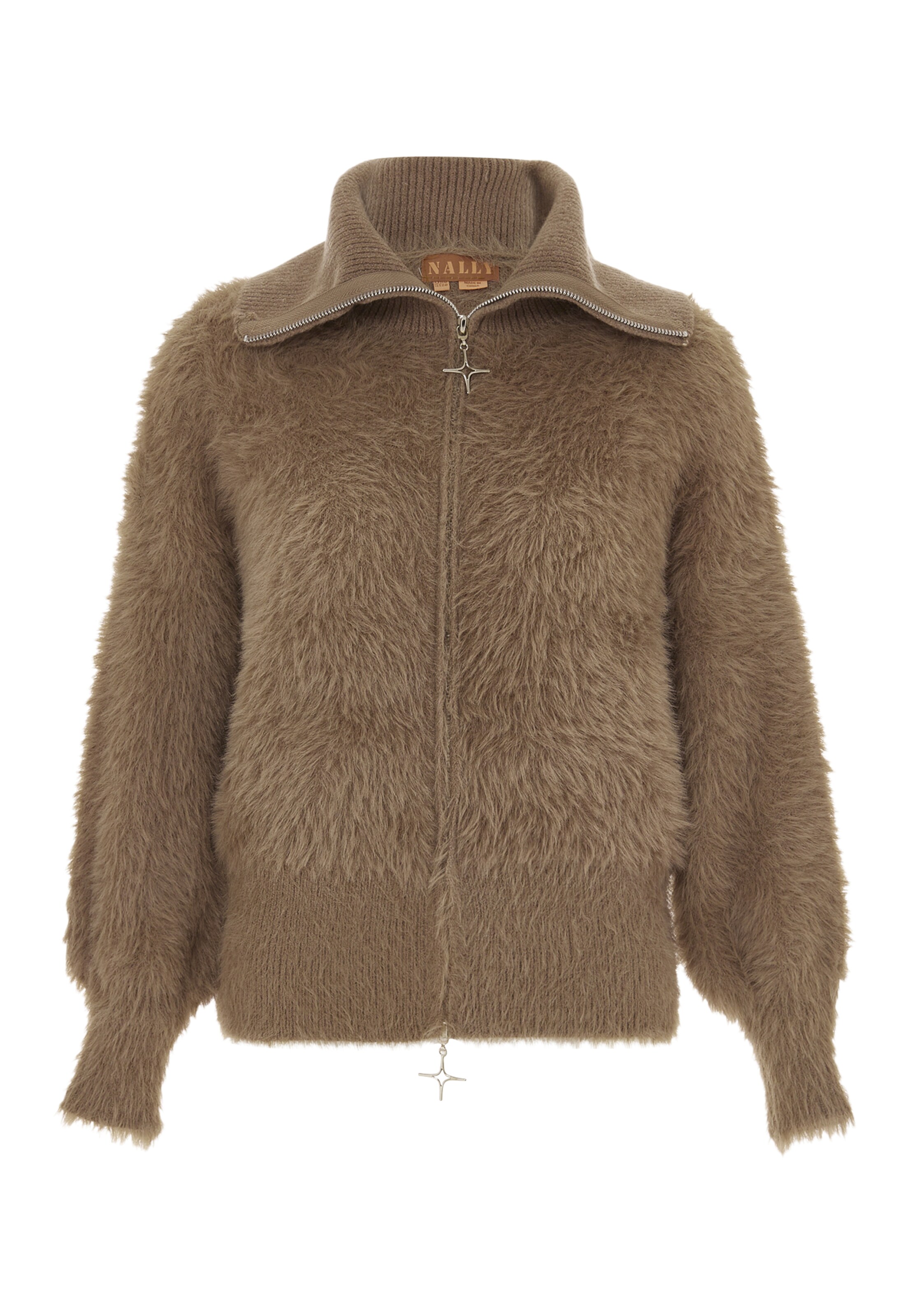NALLY - Casaco de malha em castanho: frente