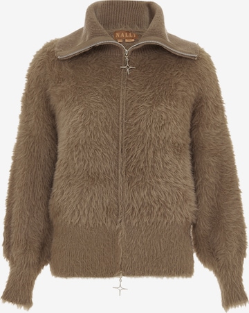 NALLY - Casaco de malha em castanho: frente