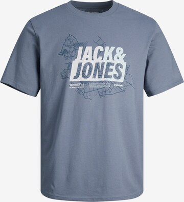 JACK & JONES Koszulka 'MAP SUMMER' w kolorze szary