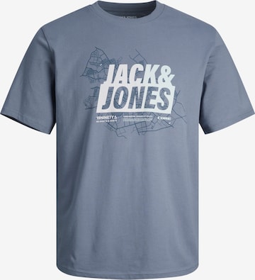 JACK & JONES Shirt 'MAP SUMMER' in Grey