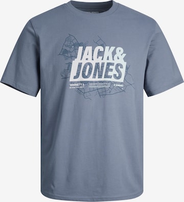 JACK & JONES Póló 'MAP SUMMER' - szürke