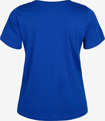 Zizzi T-Shirt 'Danna' in Blau