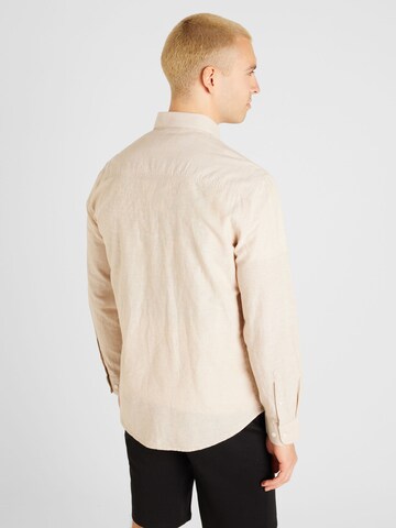 SELECTED HOMME Regular fit Overhemd 'DAN' in Beige