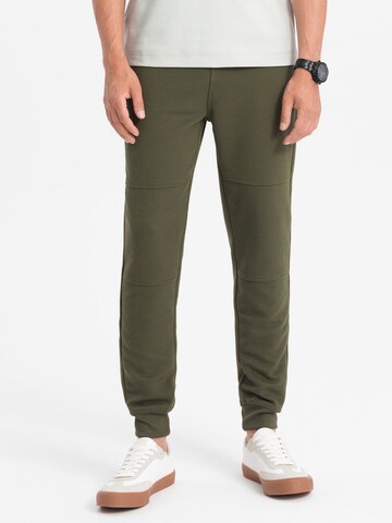 Effilé Pantalon 'PASK-0129' Ombre en vert : devant