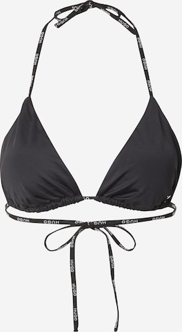 melns HUGO Trijstūra formas Bikini augšdaļa: no priekšpuses