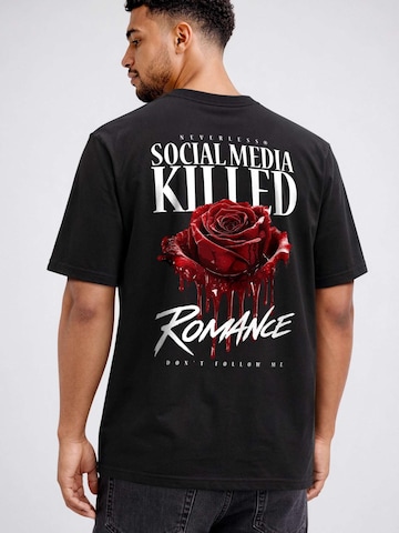 Neverless Shirt 'Romance' in Schwarz