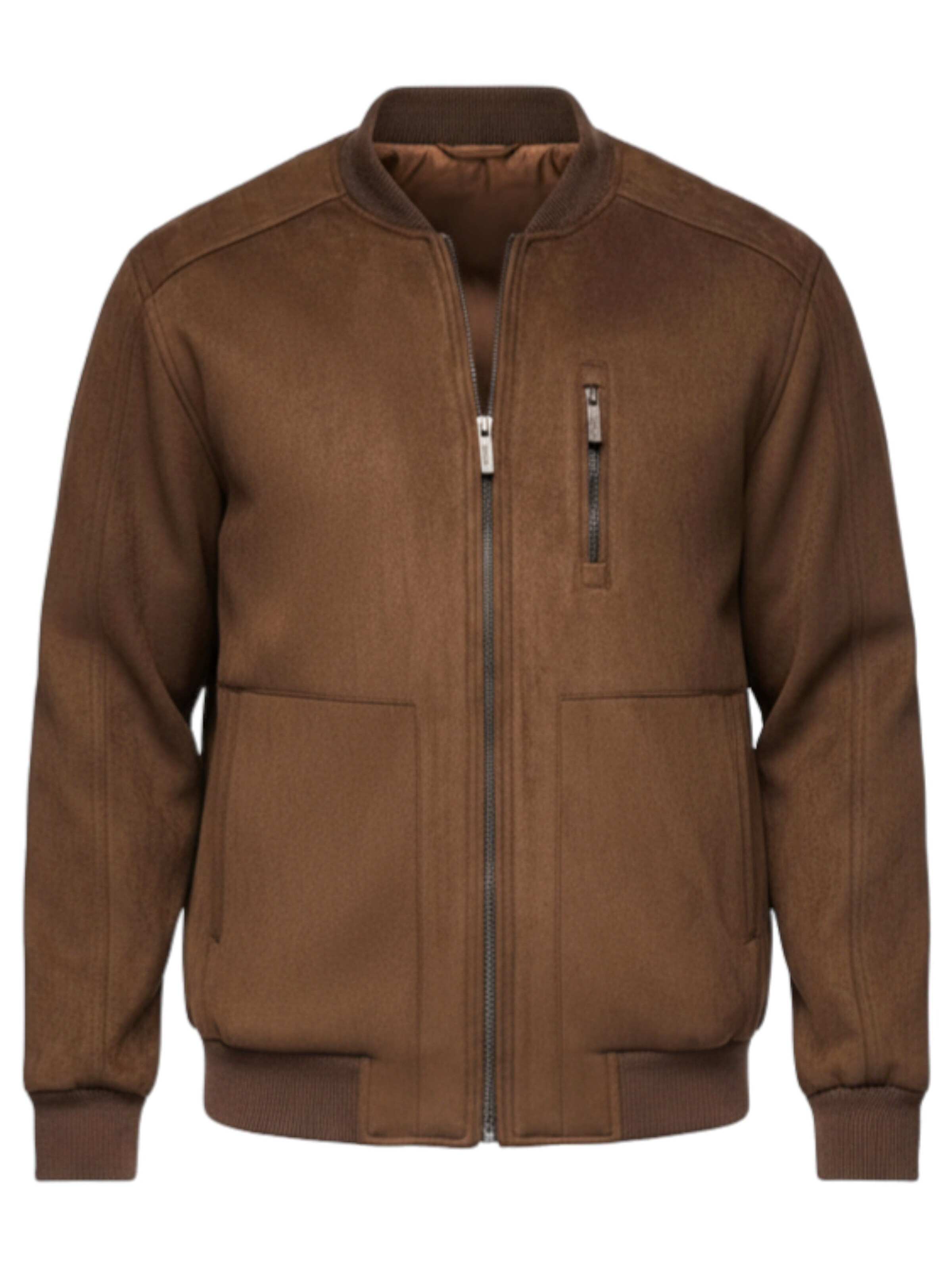 Ombre Übergangsjacke in Braun: Vorderseite