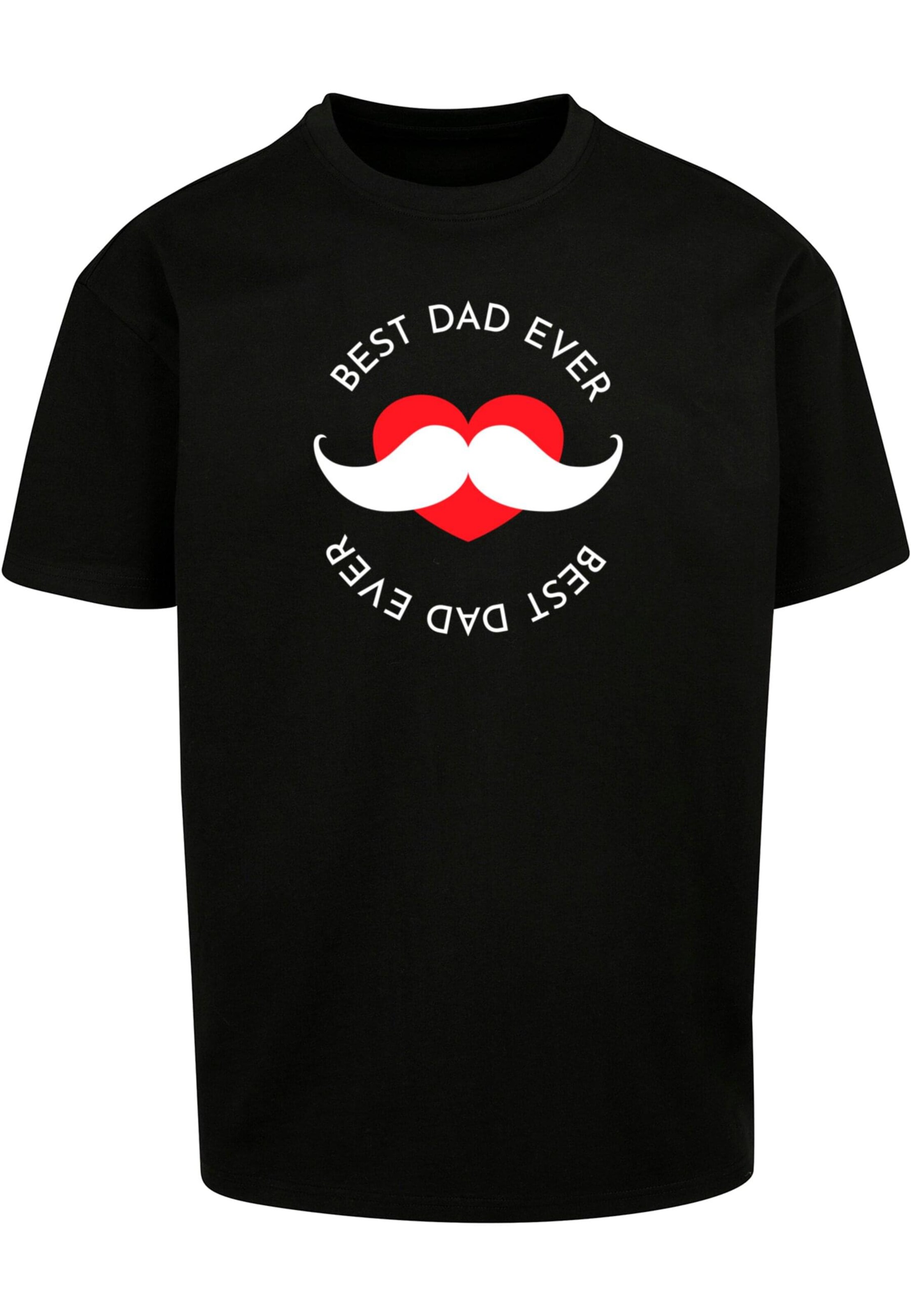 Merchcode T-Shirt 'Fathers Day - Best Dad' in Schwarz: Vorderseite