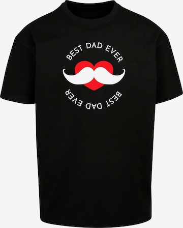 Merchcode Shirt 'Fathers Day - Best Dad' in Zwart: voorkant