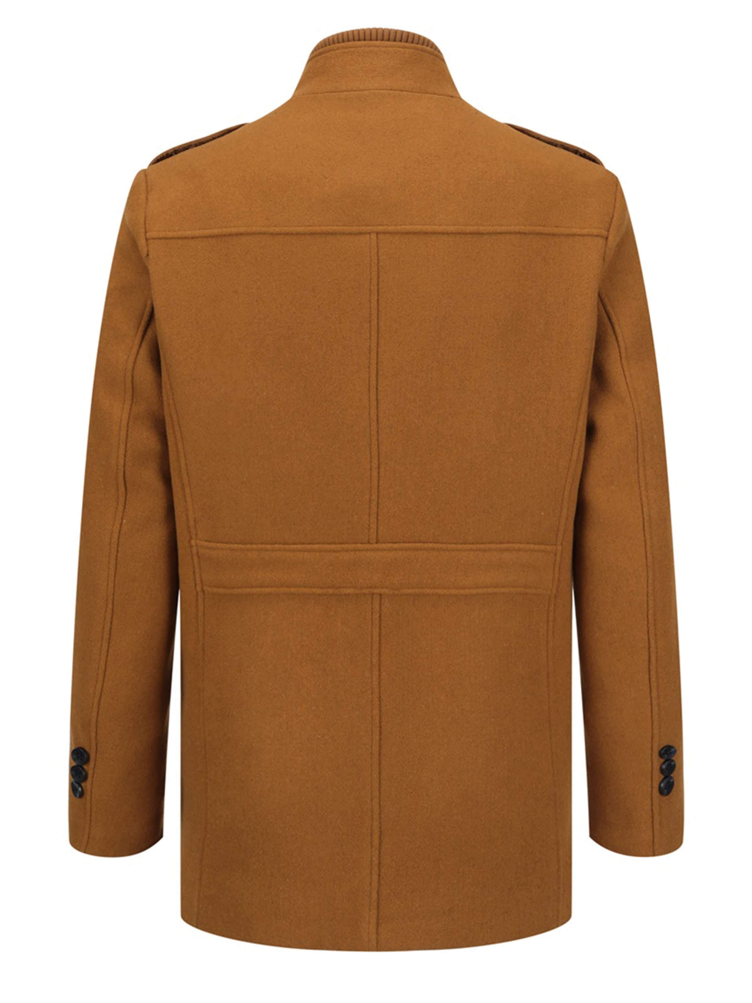 ALLTHEMEN Winter Coat 'Winterruhe' in Brown