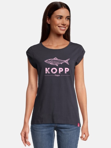 salzhaut Shirt 'Biike - Fischkopp Digga' in Blauw: voorkant