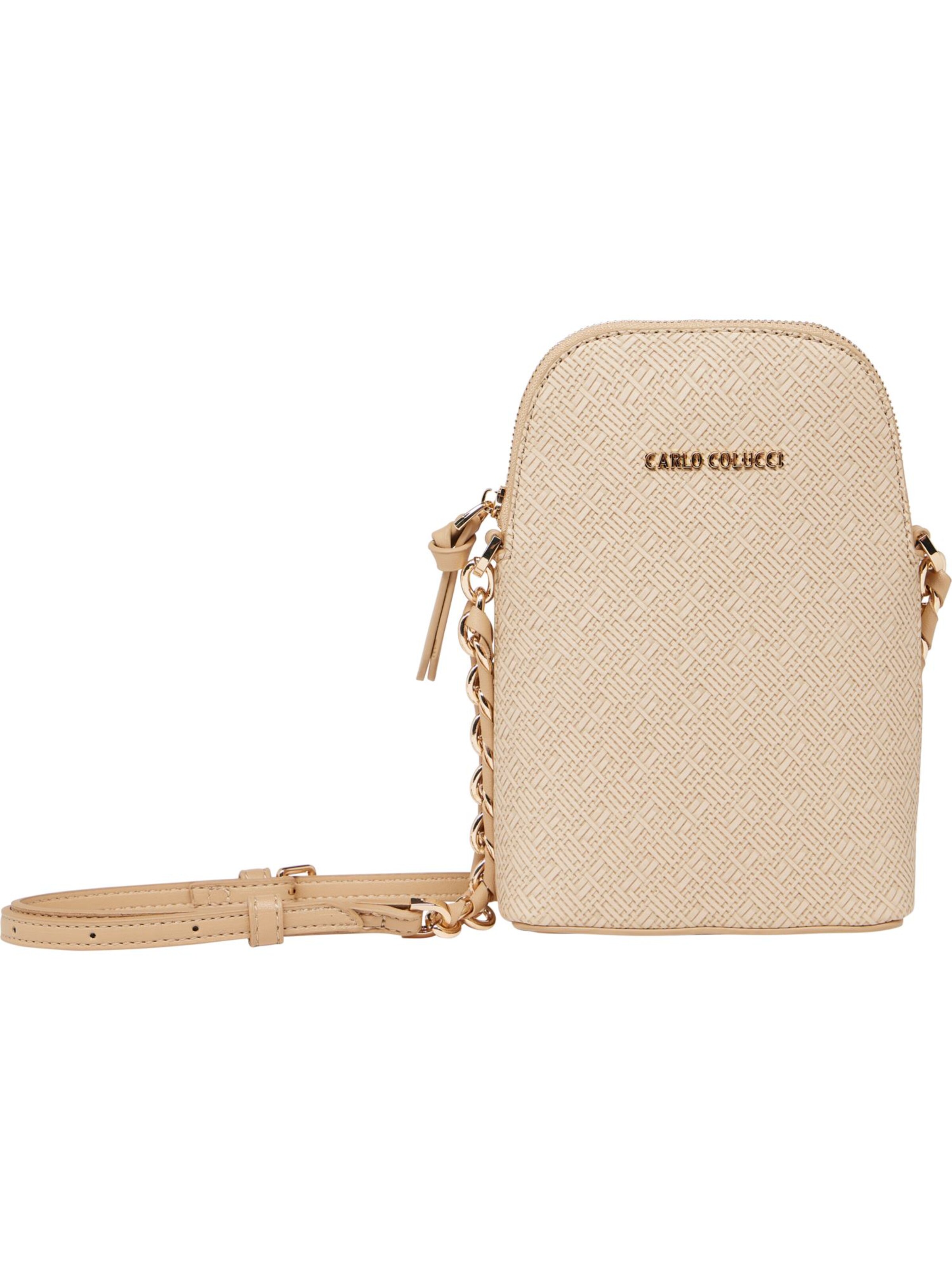 Carlo Colucci Schoudertas 'Devalier' in Beige: voorkant