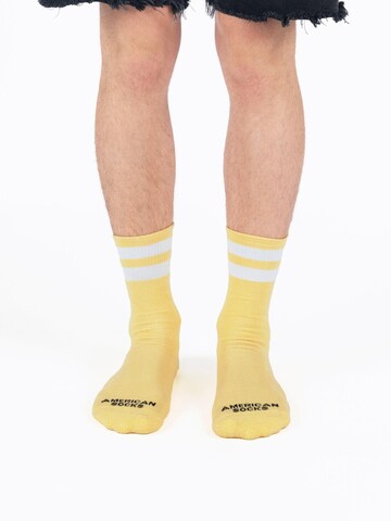 American Socks - Calcetines 'Buttercup - Mid High' en amarillo