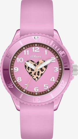 s.Oliver Watch 'Lovely Time' in Purple: front