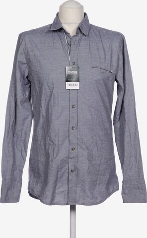 BOSS Orange Button Up Shirt in M in Blue: front