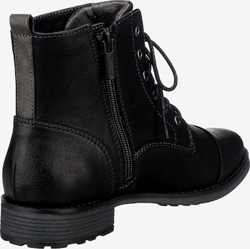 MUSTANG Lace-Up Ankle Boots in Black