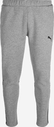 PUMA Tapered Workout Pants 'Team Cup' in Grey: front