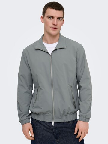 Veste mi-saison 'ONSGerreth' Only & Sons en gris : devant
