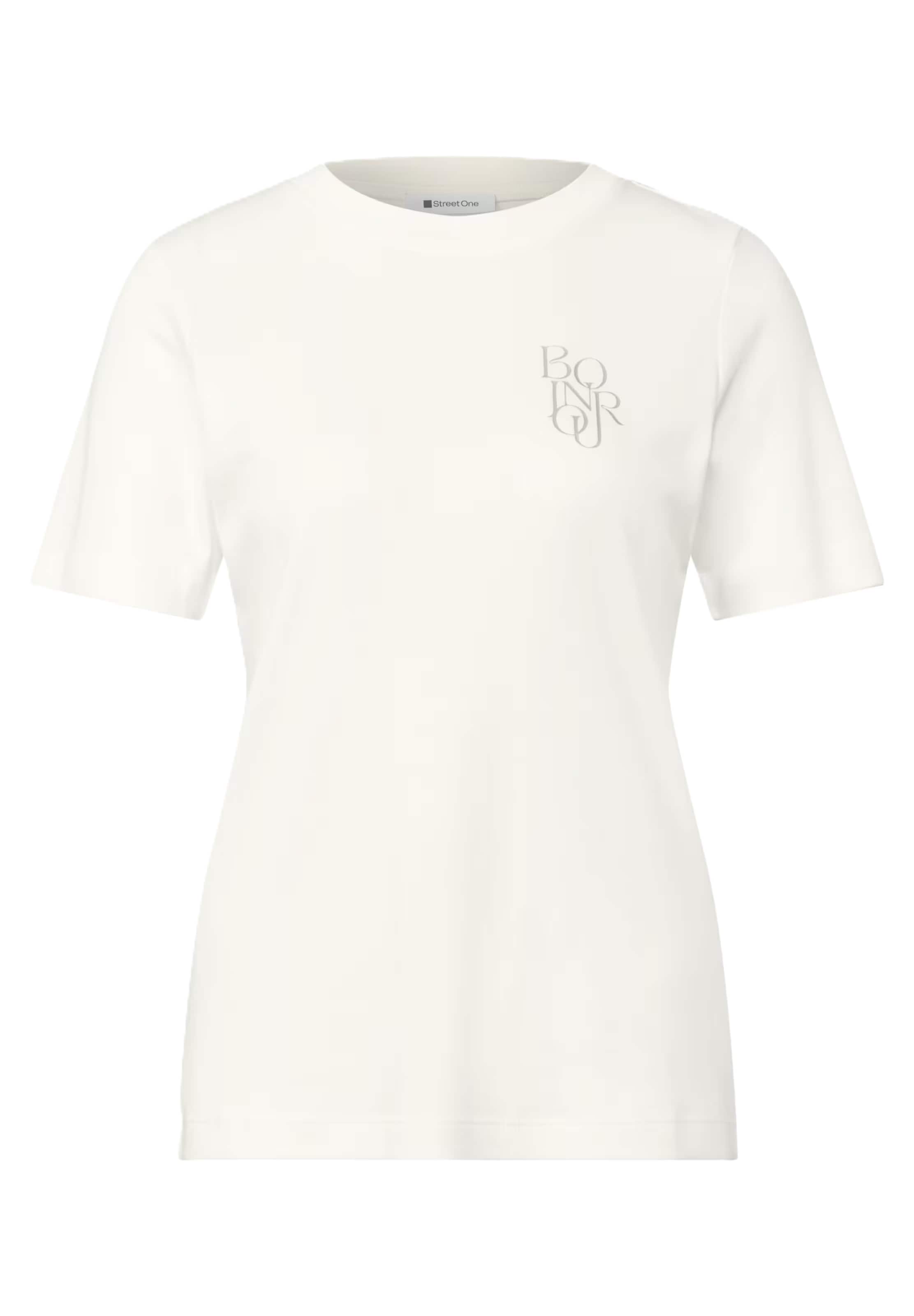 STREET ONE Shirt in XS in Silver / Off white, Item view