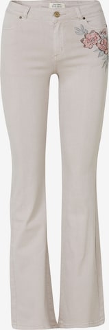 KOROSHIFlared/zvonoliki kroj Traperice - bež boja: prednji dio