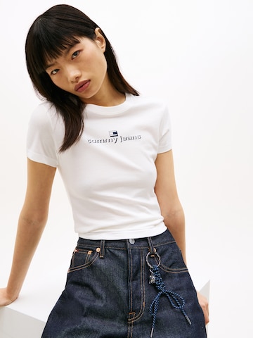 Tommy Jeans Tričko 'ESS' - Biela
