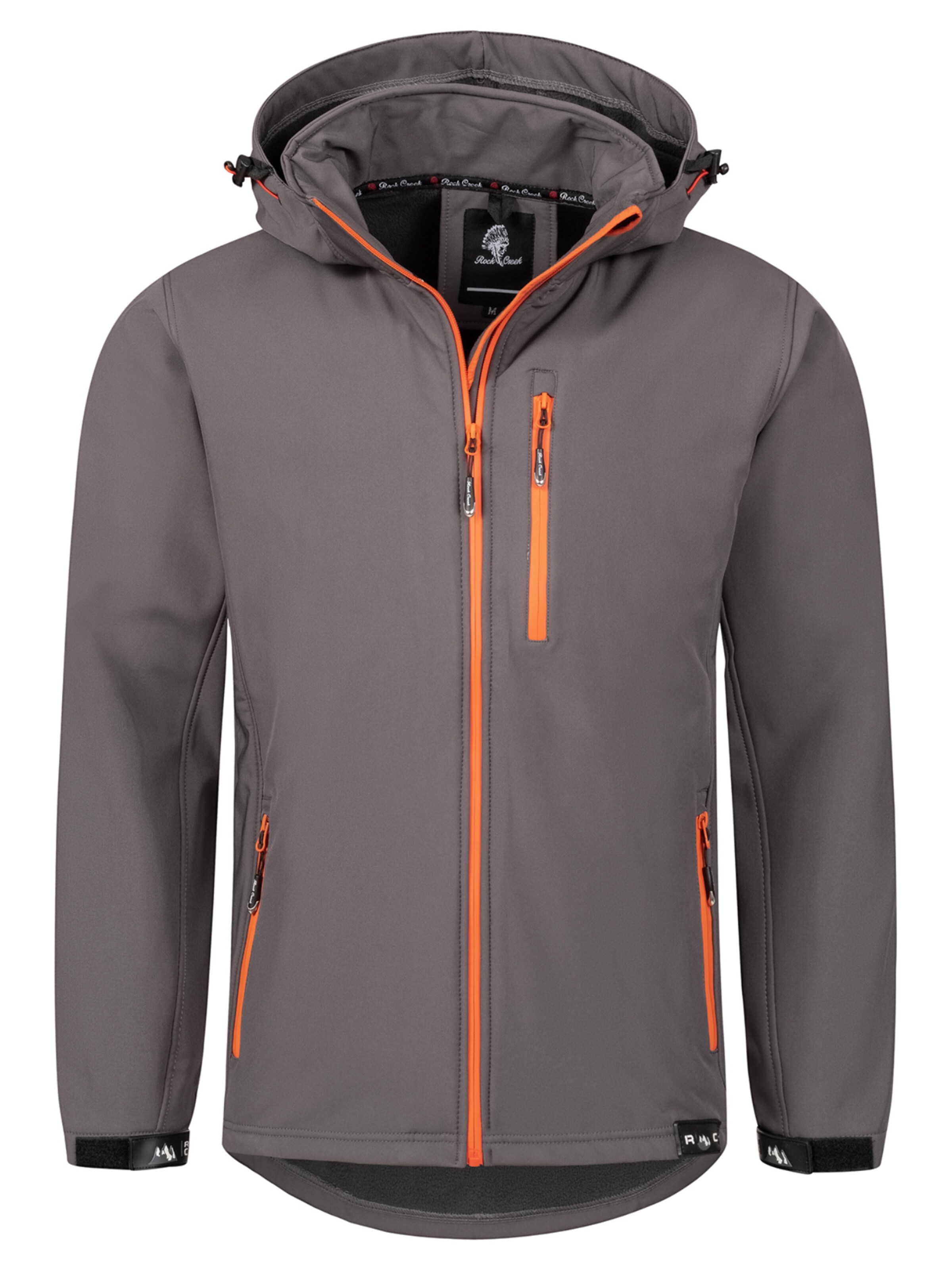Rock Creek Outdoorjacke in Grau: Vorderseite