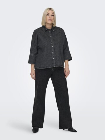 ONLY Carmakoma Wide Leg Jeans i sort