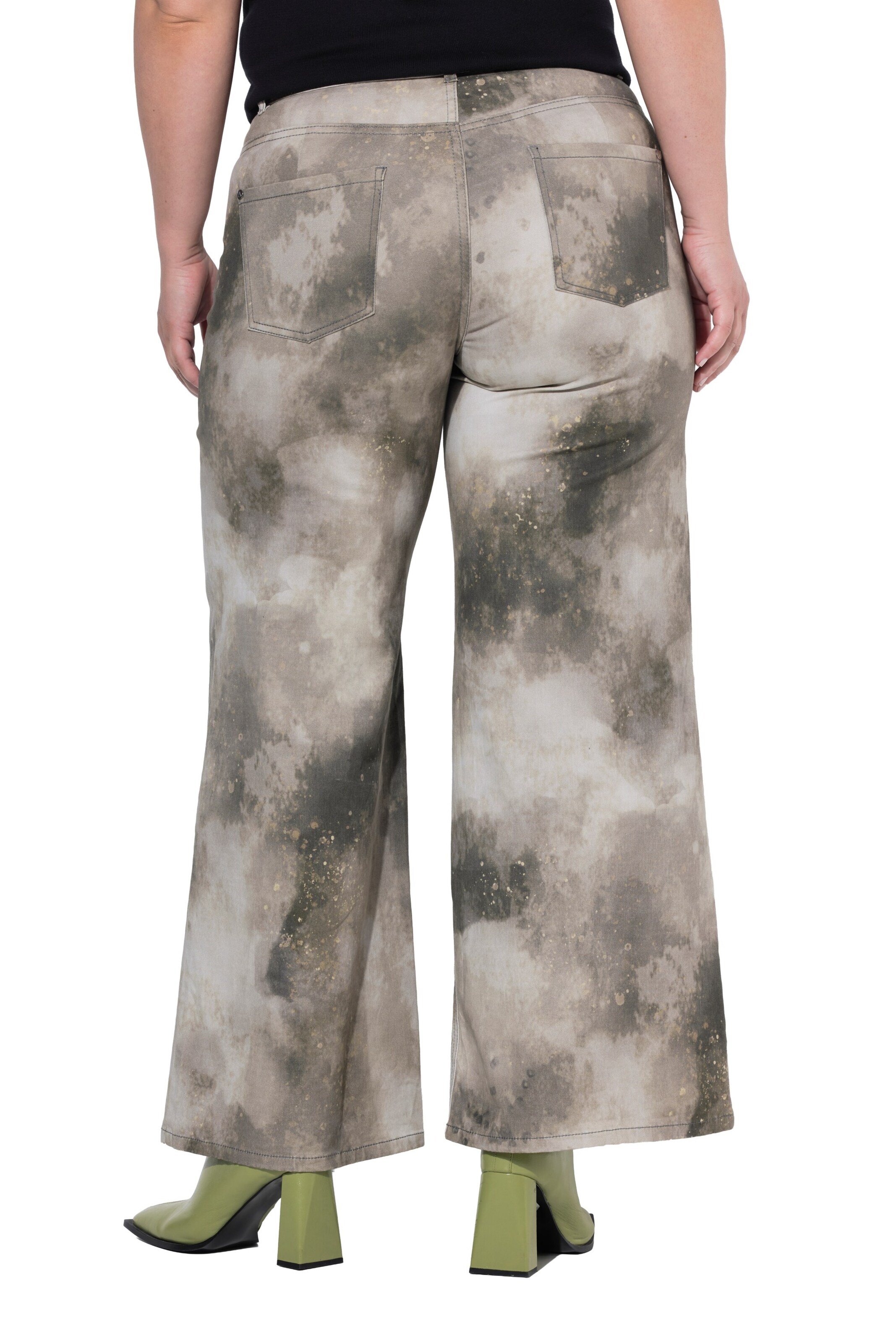MIAMODA Wide Leg Jeans in Beige