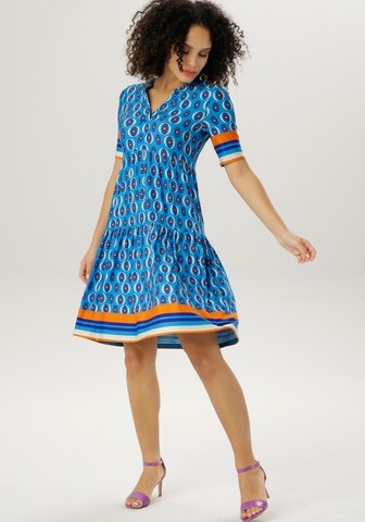 Aniston SELECTED Summer Dress in Blue: front