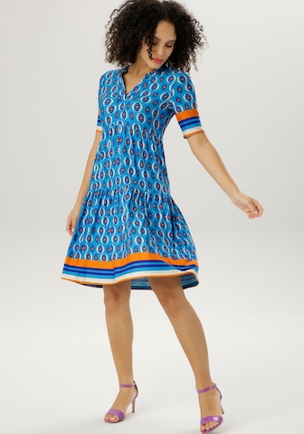 Aniston SELECTED Summer Dress in Blue: front