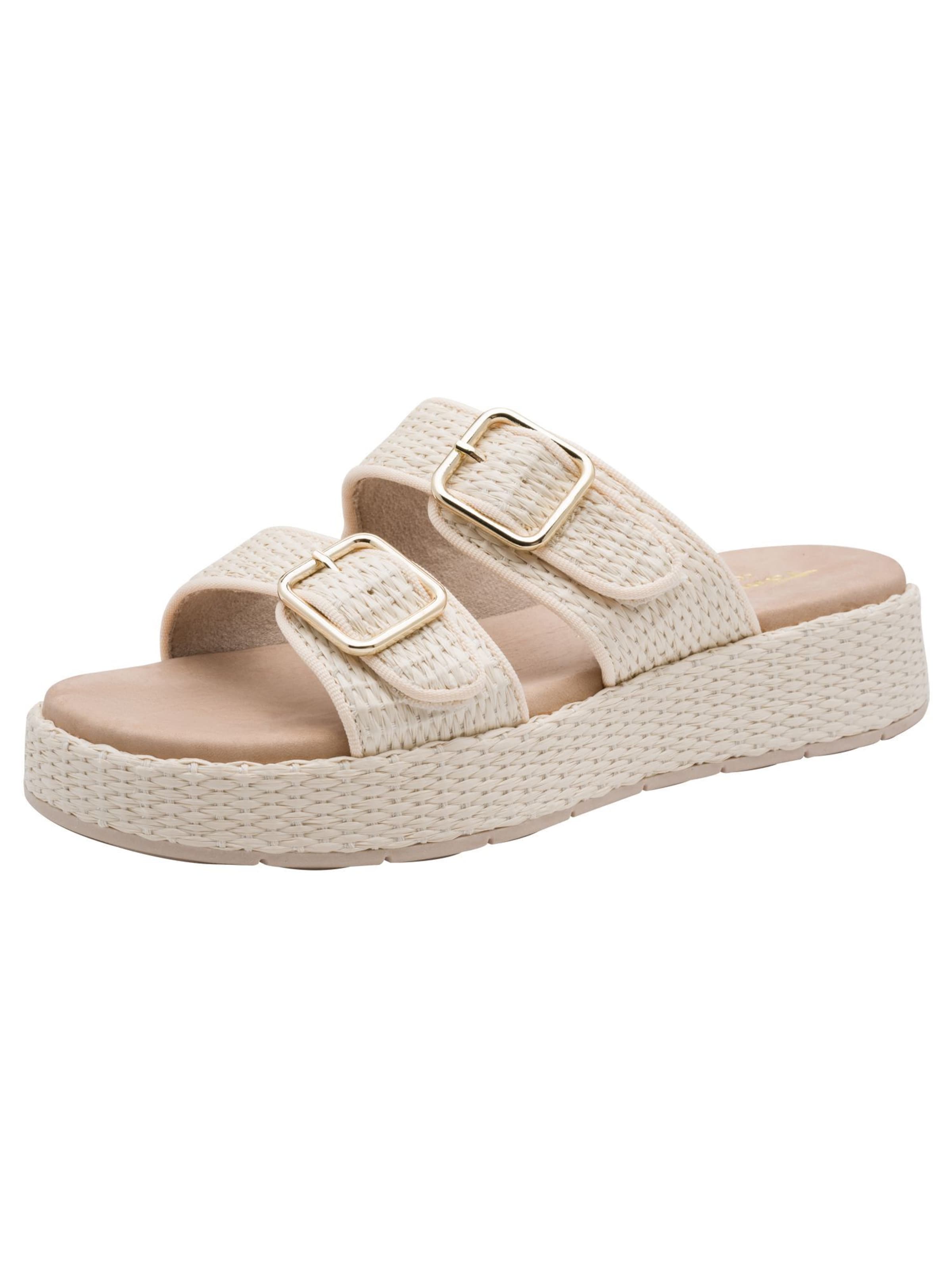 Tamaris Mule in Beige: front
