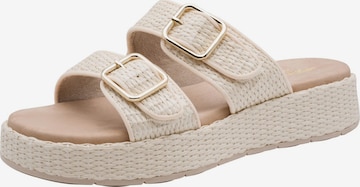 Tamaris Mule in Beige: front