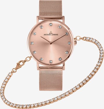 Jacques Lemans Analog Watch in Pink: front