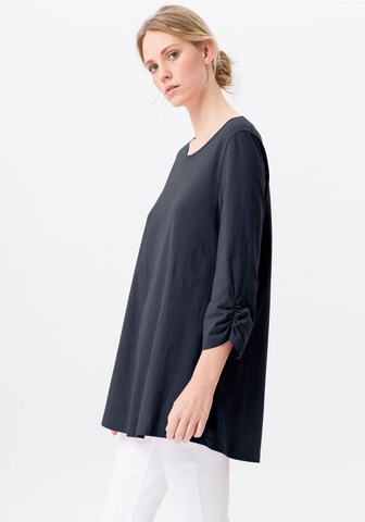 Green Cotton 3/4-Arm-Shirt Longshirt in Blau