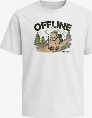 Neverless Shirt 'Hike Adventure Bear' in White: front