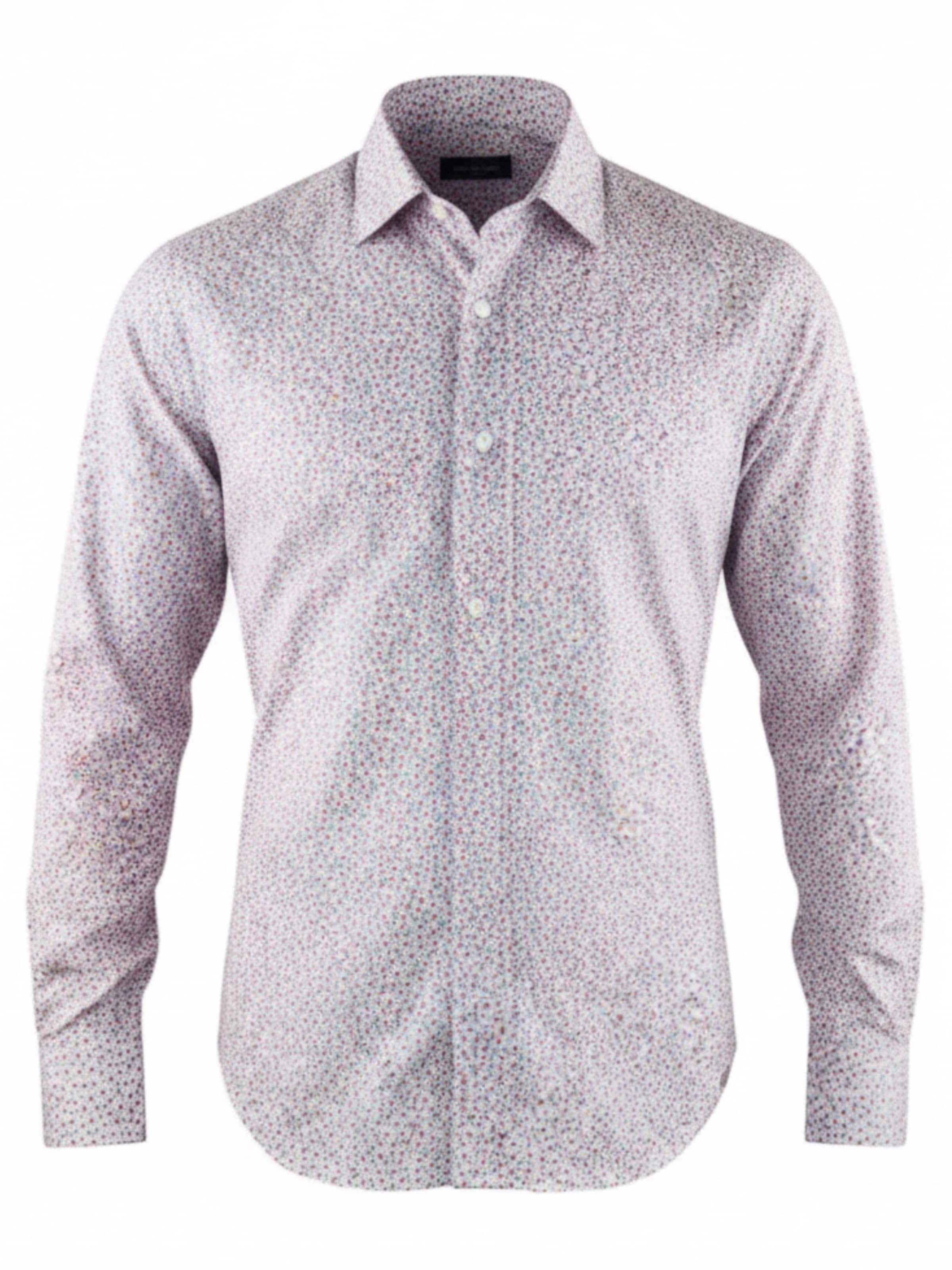 HENRIK Super Slim Fit Button Up Shirt in Mixed colors: front