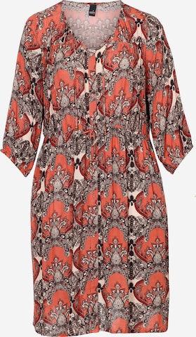 ADIA fashion Shirt Dress 'ADLinda' in Orange: front