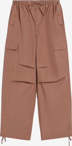 BershkaCargo hlače - roza boja: prednji dio