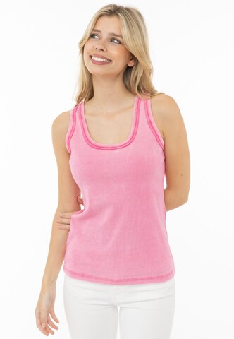 Zwillingsherz Tanktop in Pink: Vorderseite