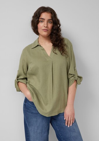 s.Oliver Blouse in Groen: voorkant