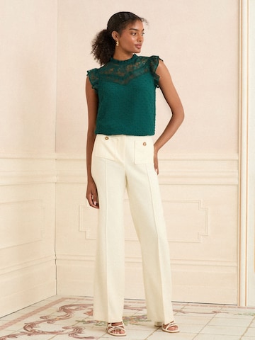 Chemisier 'Bobby' love & roses en vert