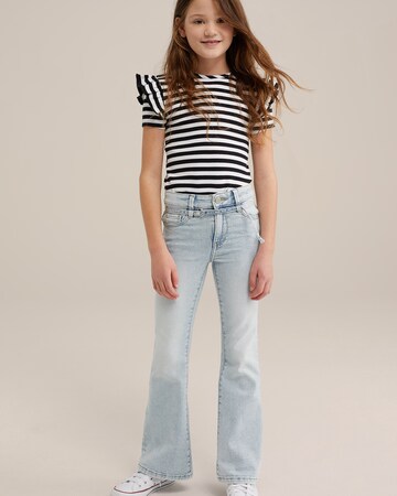 Flared Jeans di WE Fashion in blu: frontale