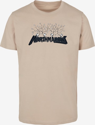 Merchcode Shirt 'Peanuts - Marshmallows' in Beige: predná strana