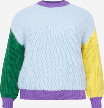 ONLY Carmakoma Sweater 'ALYSSA' in Blue: front