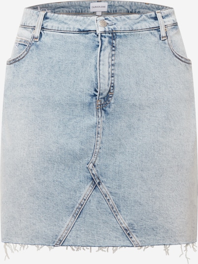 Fustă Calvin Klein Jeans pe albastru deschis, Vizualizare produs